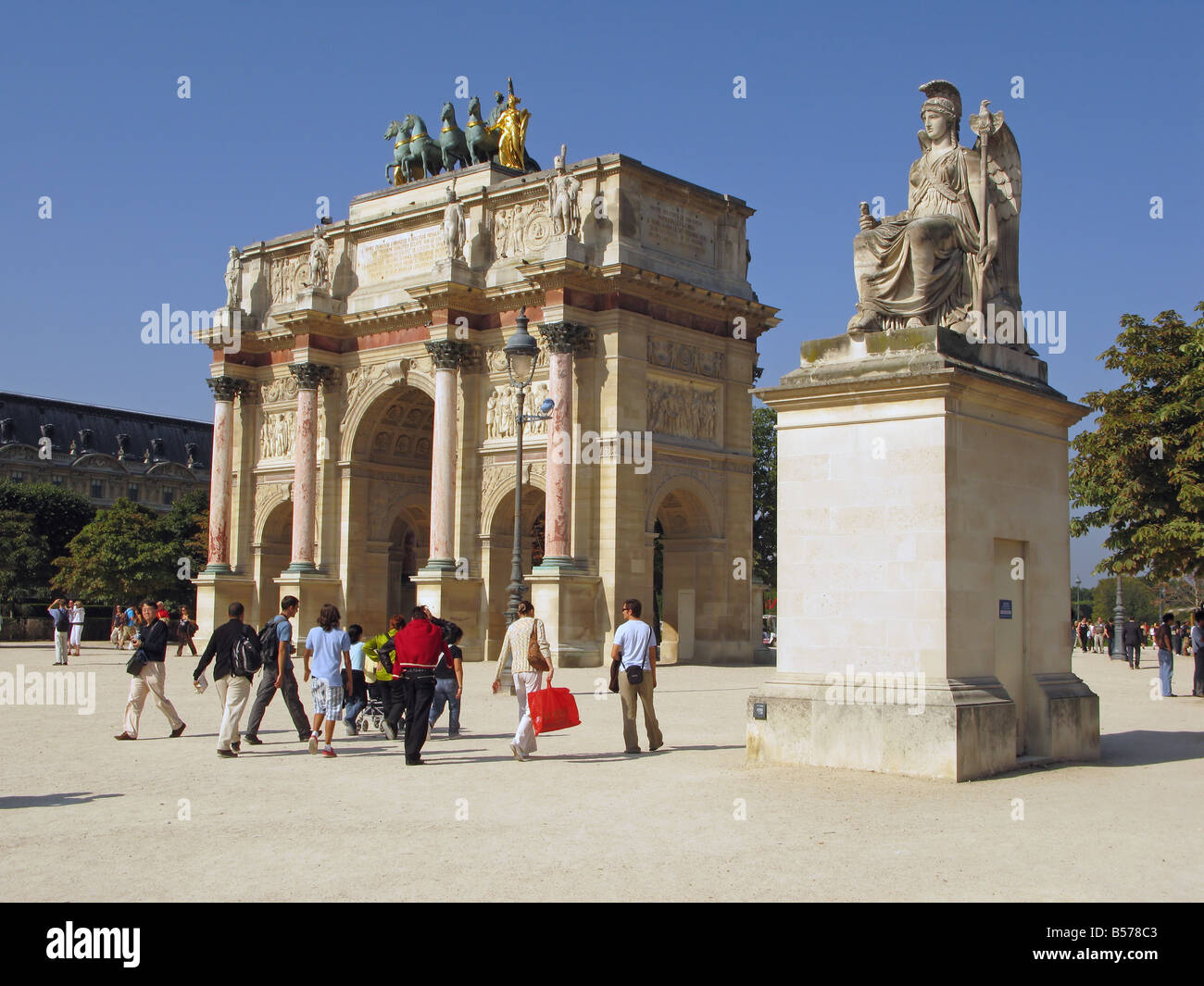 Carrousel Arch Tuileries Gardens Paris Stock Photo