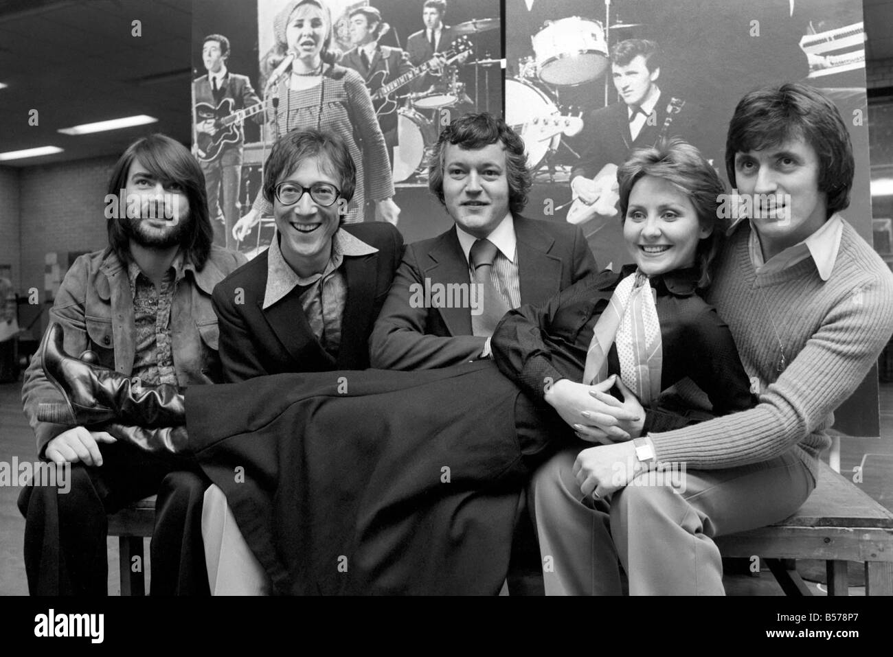 The Shadows for the Eurovision song contest with Lulu. January 1975  75-00043-005 Stock Photo - Alamy