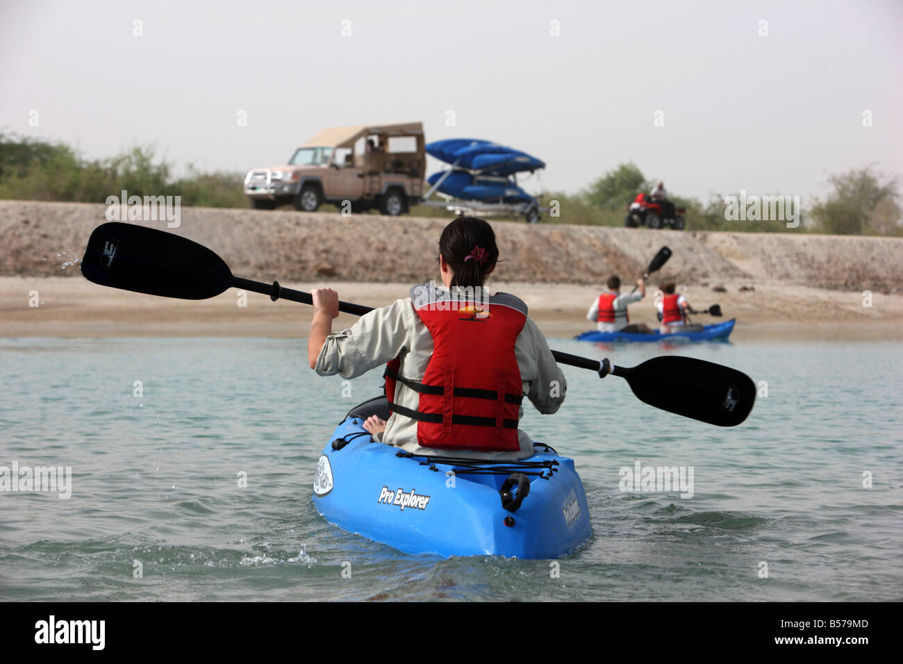 Kajak tour at Sir Bani Yas Island private game reserve in the persian