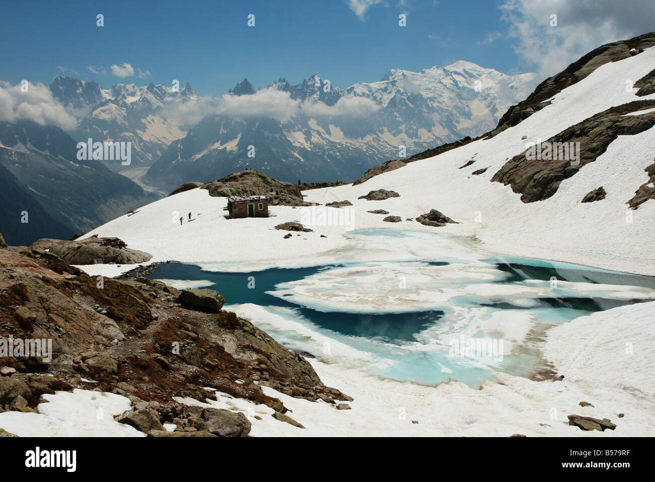 Lac Blanc in the Chamonix valley Stock Photo