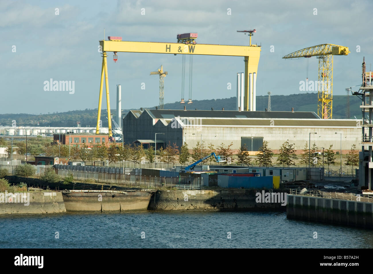 Harland and Wolff gantry crane, Belfast, Northern Ireland Stock Photo