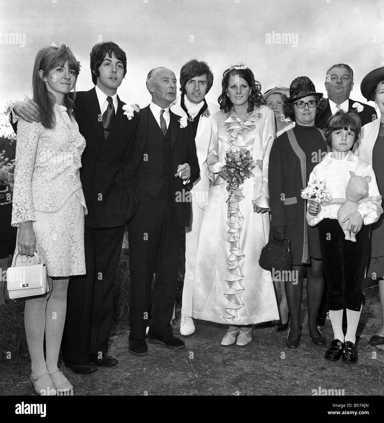 Mike McCartney's Wedding. ;Paul McCartney, Jim McCartney (father) groom ...