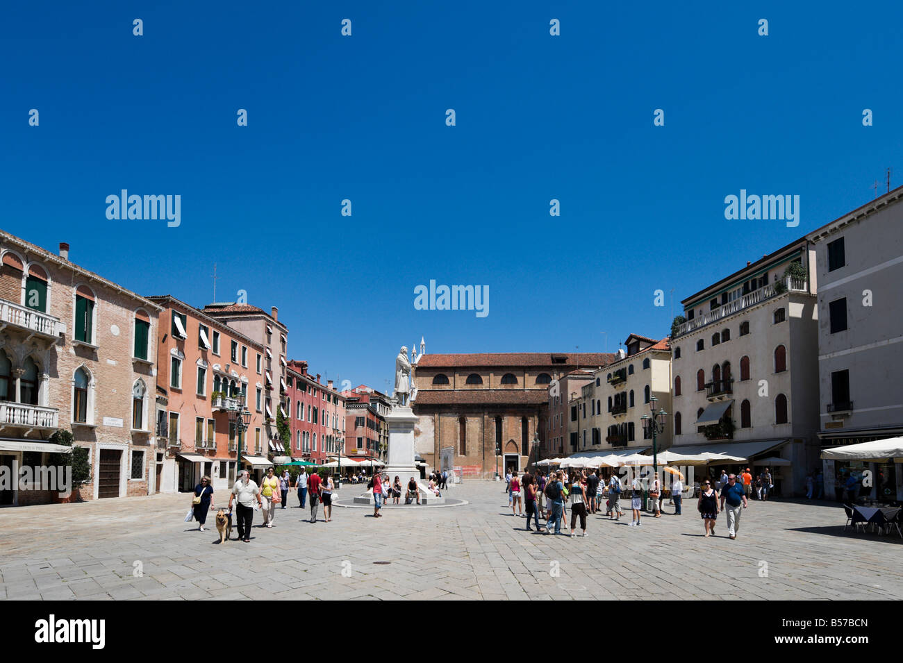 Campo Santo Stefano in the district of San Marco, Venice, Veneto, Italy Stock Photo