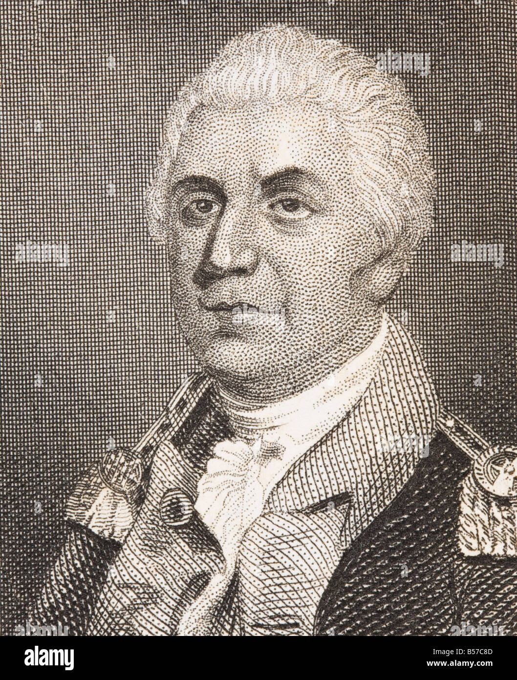 James Mitchell Varnum, 1748 - 1789. American lawyer and general during the American Revolutionary War. Stock Photo