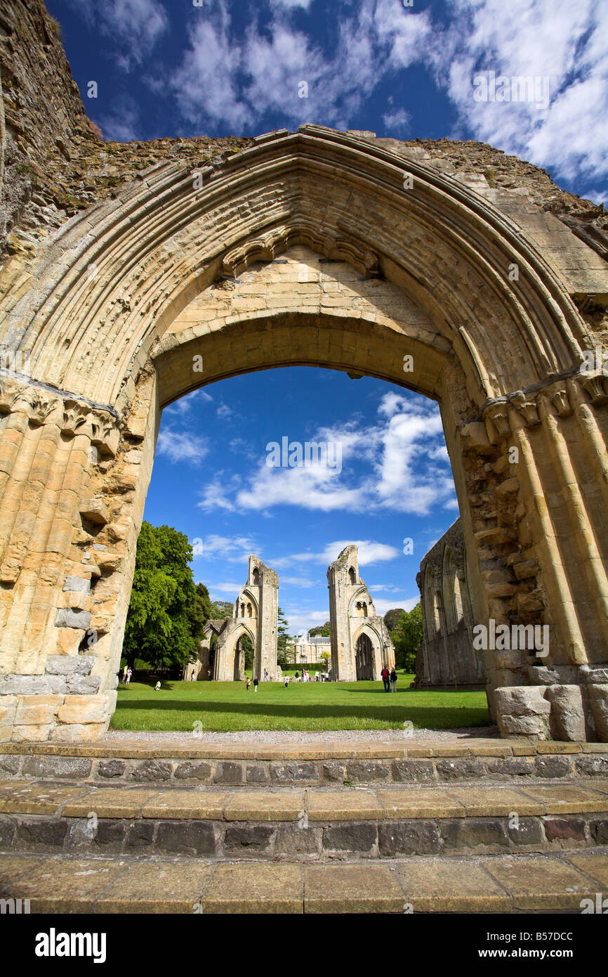 Glastonbury Abbey Ruins, Glastonbury, Somerset, England, UK Stock Photo ...