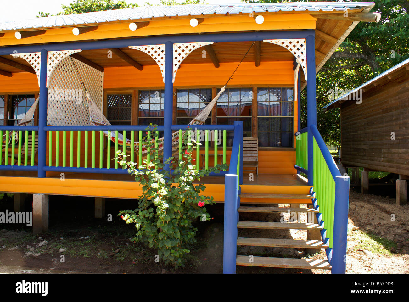 Guest cabin at the Arenas Beach hotel on Big Corn Island, Nicaragua