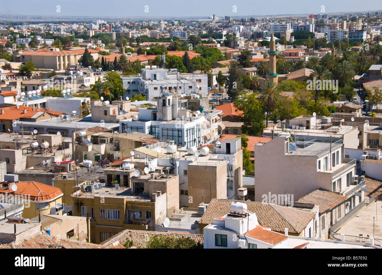 Cyprus Nicosia. View over the city of Southern Nicosia Cyprus EU Stock Photo