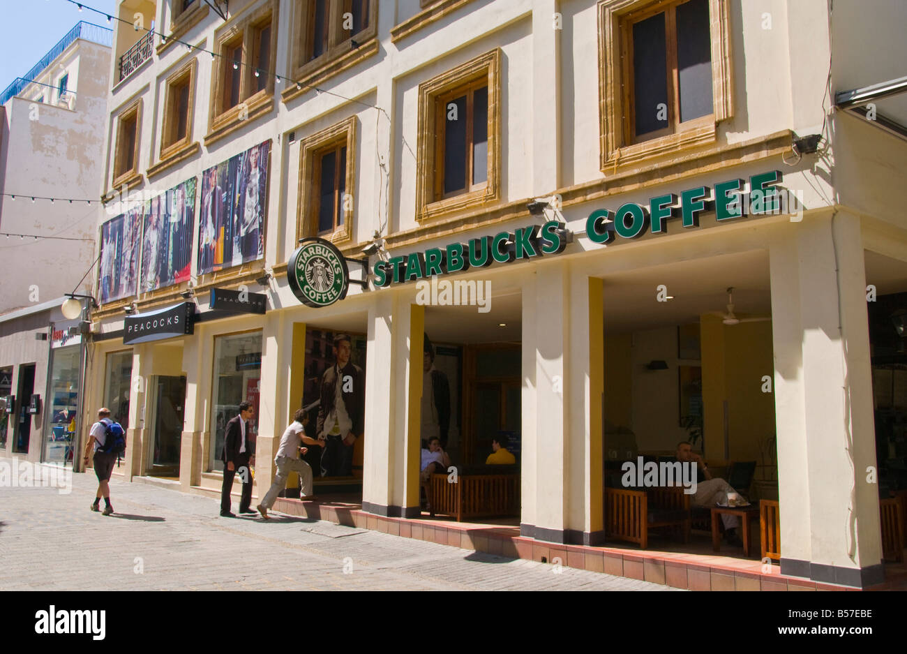 STARBUCKS COFFEE shop on Ledra Street in the city of Southern Nicosia
