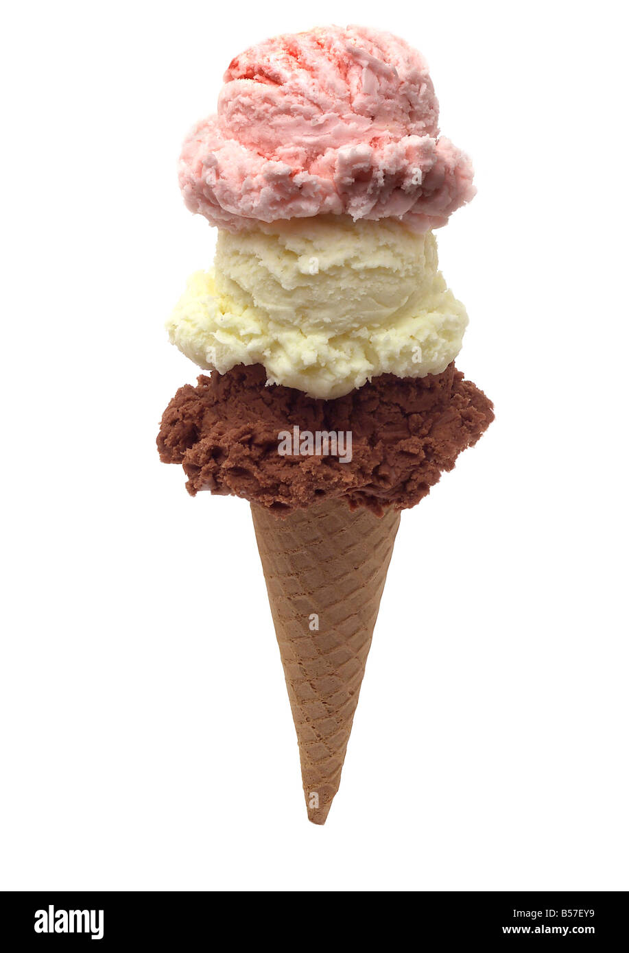 three scoops ice cream