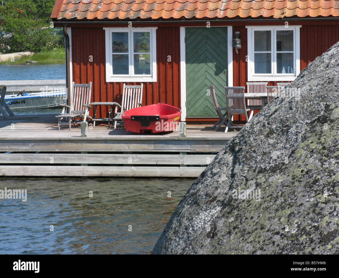 Detail of a holiday home at the Stockholm archipelago Stock Photo Alamy