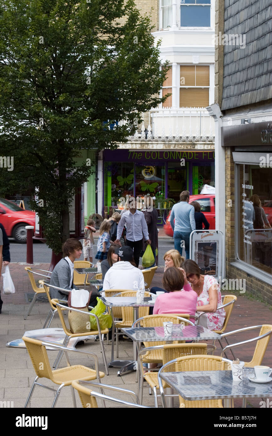 People sitting in a cafe in Royal Tunbridge Wells Stock Photo Alamy