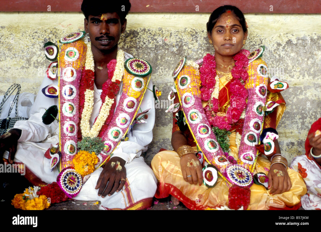 wedding meenakshi temple madurai tamil nadu southern india Stock Photo