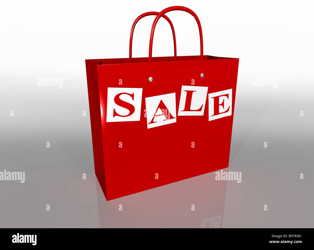 Illustration of a shopping bag in a sale Stock Photo