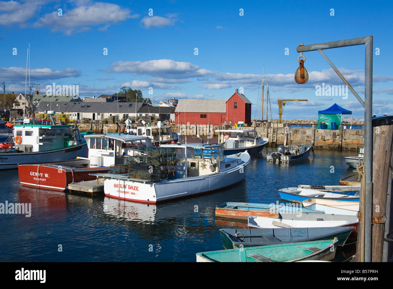 Rockport Harbor, Cape Ann, Greater Boston Area, Massachusetts, New England, United States of America, North America Stock Photo