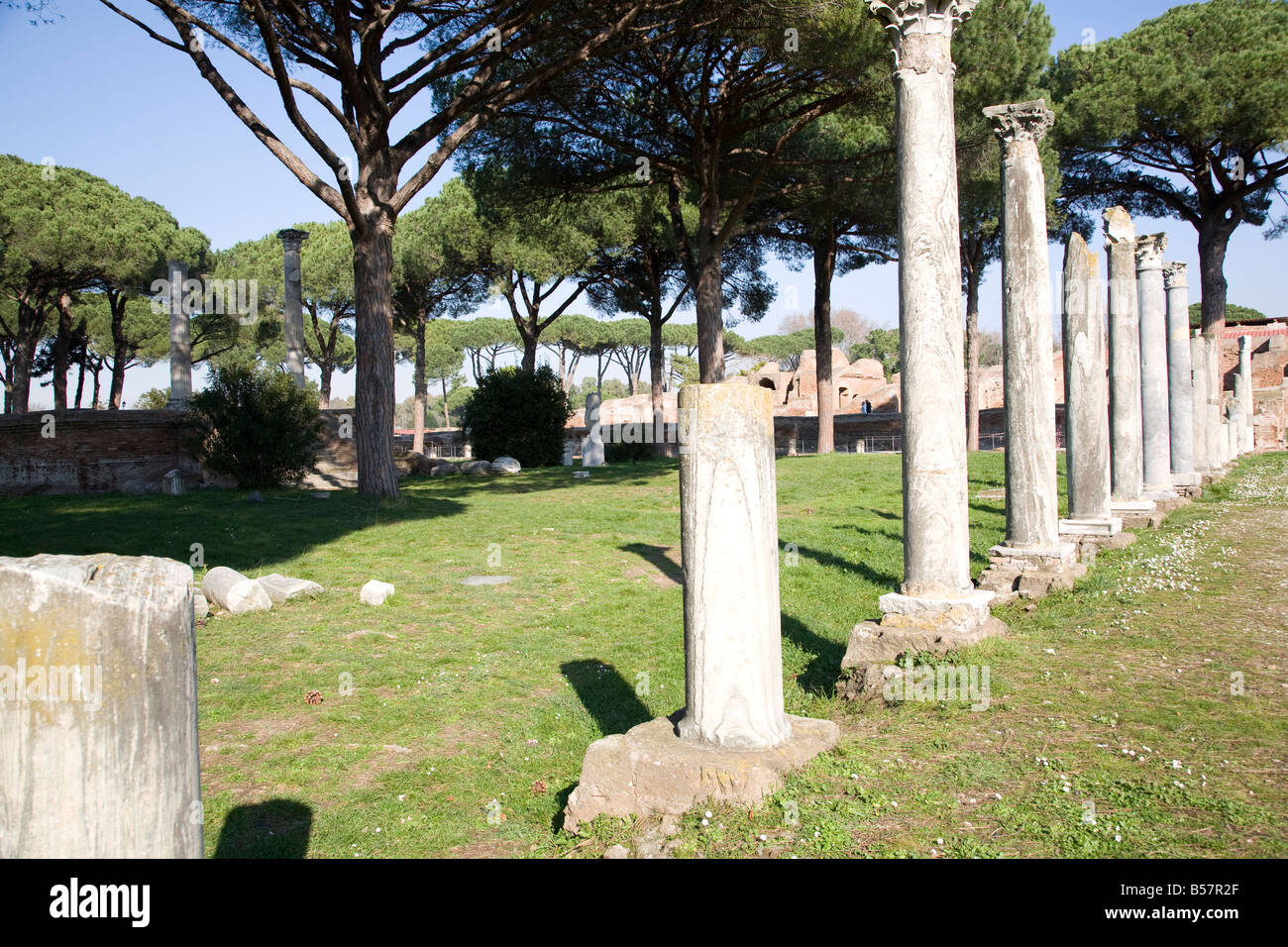 Ancient Ostia, the Roman port, Rome, Lazio, Italy, Europe Stock Photo