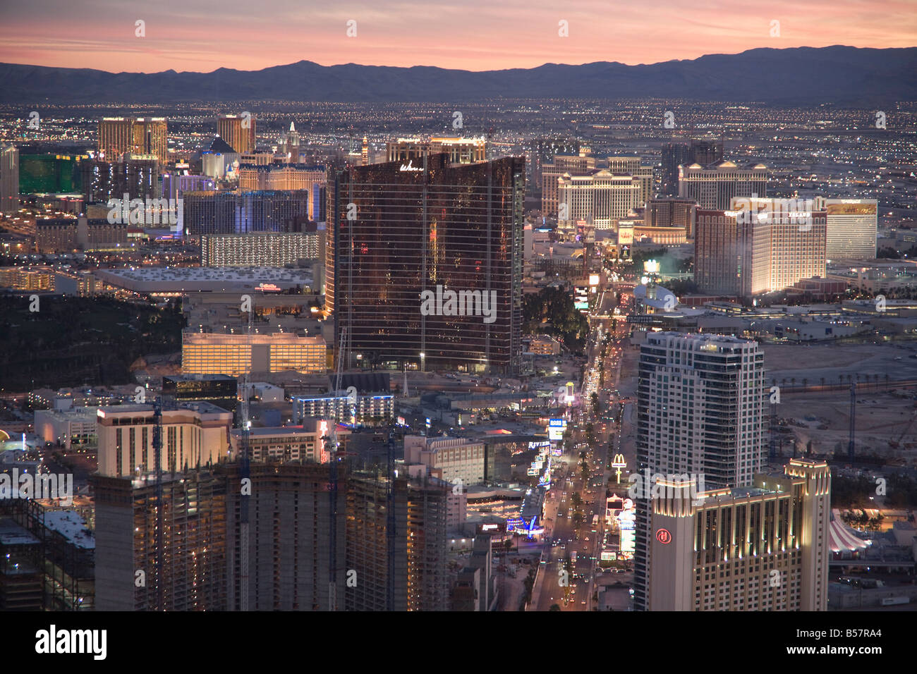 Las Vegas at night, Nevada, United States of America, North America Stock Photo