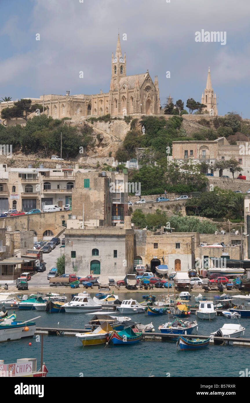Port of Mgarr, Gozo, Malta, Mediterranean, Europe Stock Photo