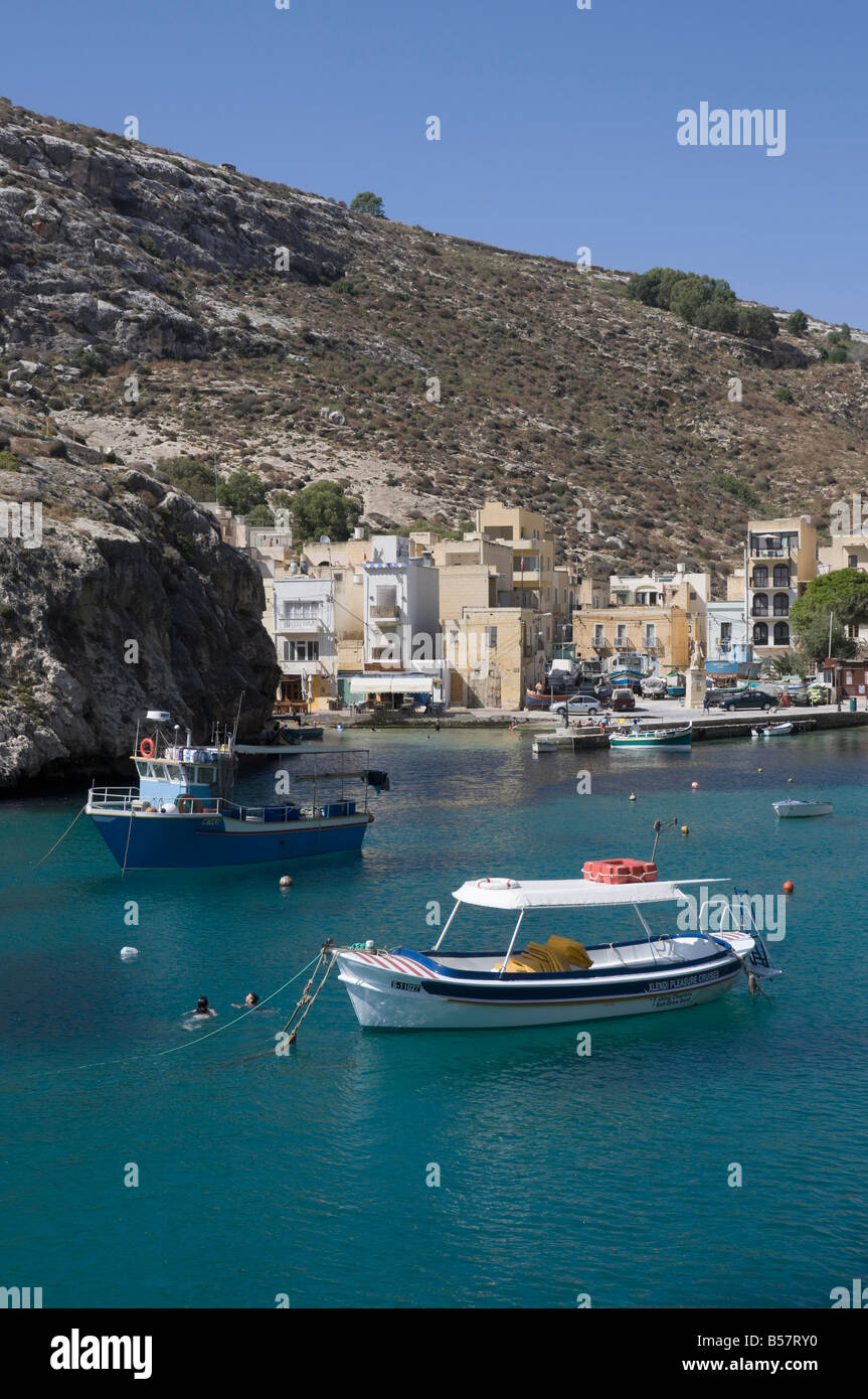 Xlendi, Gozo, Malta, Mediterranean, Europe Stock Photo