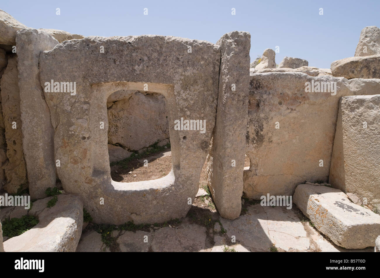Hagar Qim, a megalithic temple, UNESCO World Heritage Site, Malta, Europe Stock Photo