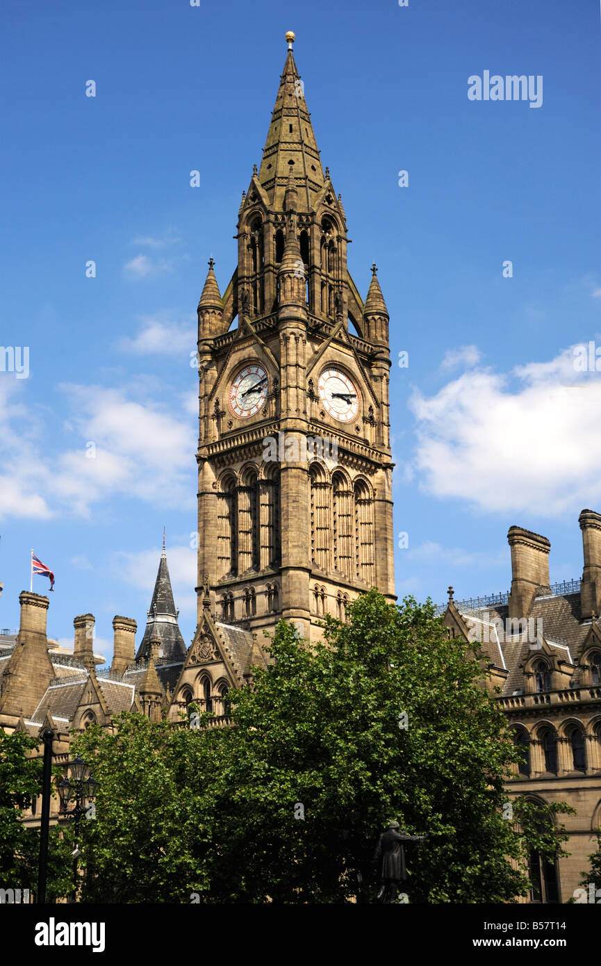 Town Hall, Albert Square, Manchester, England, United Kingdom, Europe Stock Photo