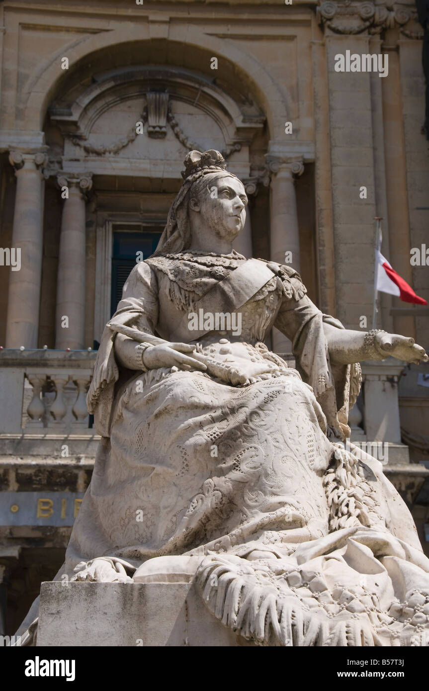 Statue of Queen Victoria outside the Public Library, Valletta, Malta, Europe Stock Photo Alamy