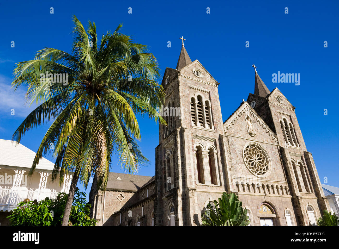 Immaculate Conception Cathedral, Basseterre, St. Kitts, Leeward Islands, West Indies, Caribbean, Central America Stock Photo