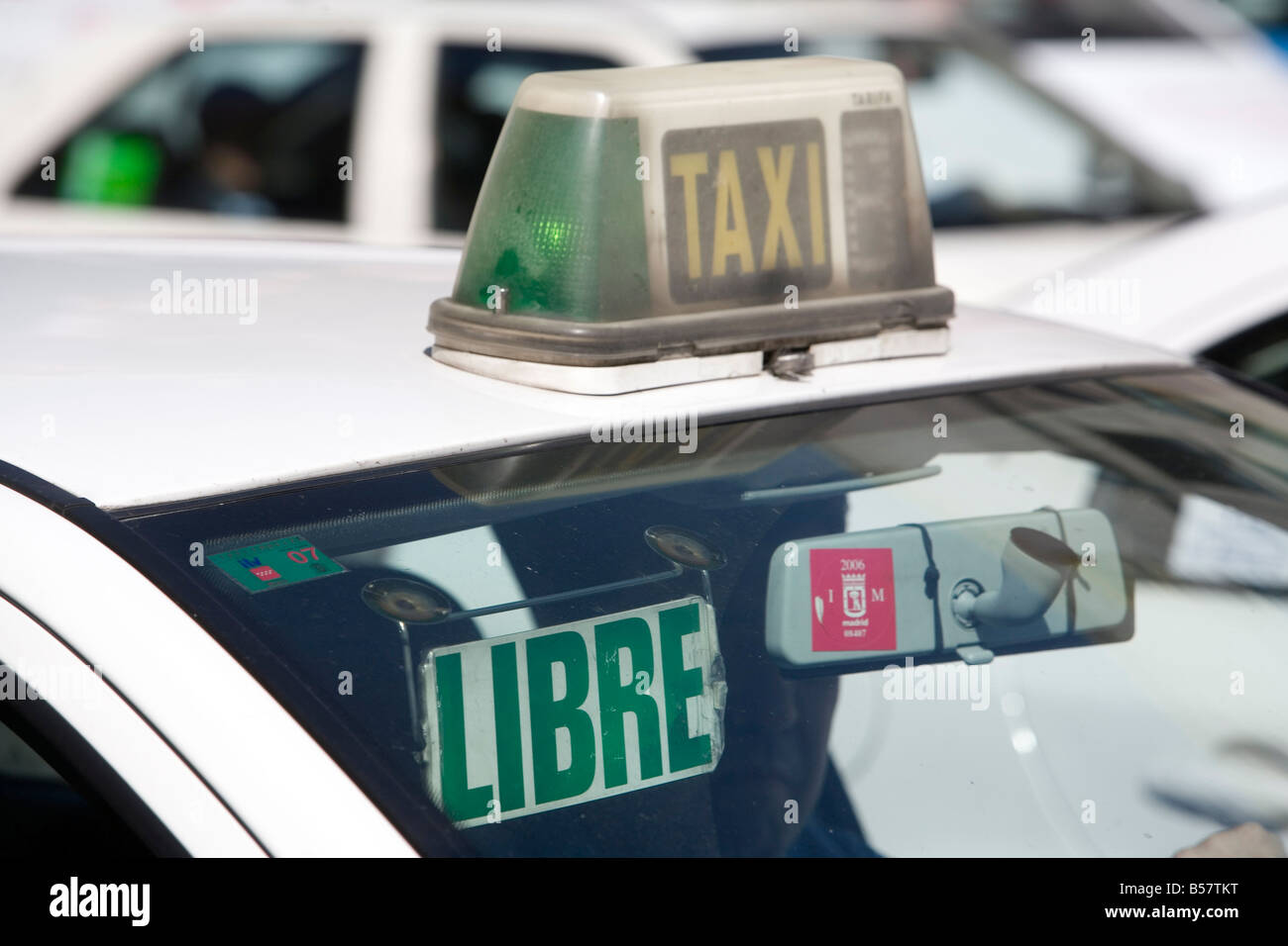 Taxi, Madrid, Spain, Europe Stock Photo Alamy