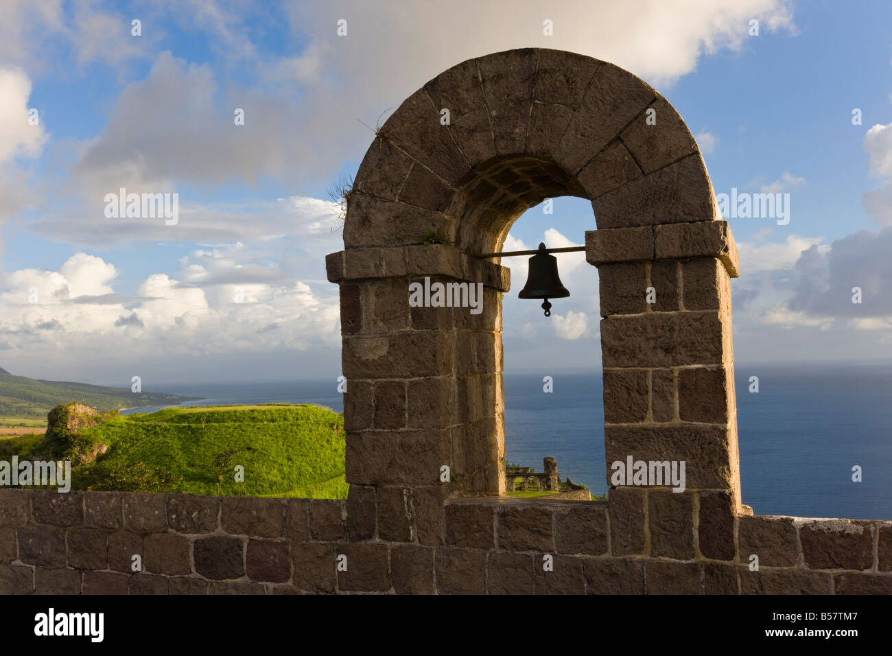 Brimstone Hill Fortress, 18th century compound, Brimstone Hill Fortress National Park, St. Kitts, Leeward Islands, Caribbean Stock Photo
