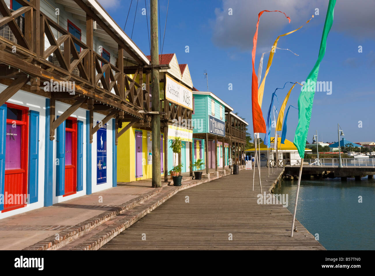 Heritage Quay Shopping District In St Johns Antigua Leeward Islands B57TN0 