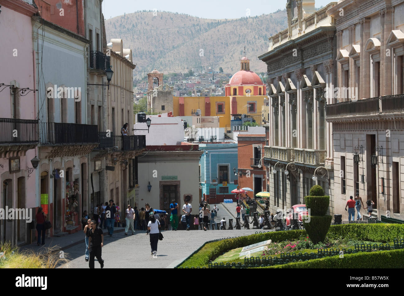 Plaza de la Paz in Guanajuato, a UNESCO World Heritage Site, Guanajuato, Guanajuato State, Mexico, North America Stock Photo