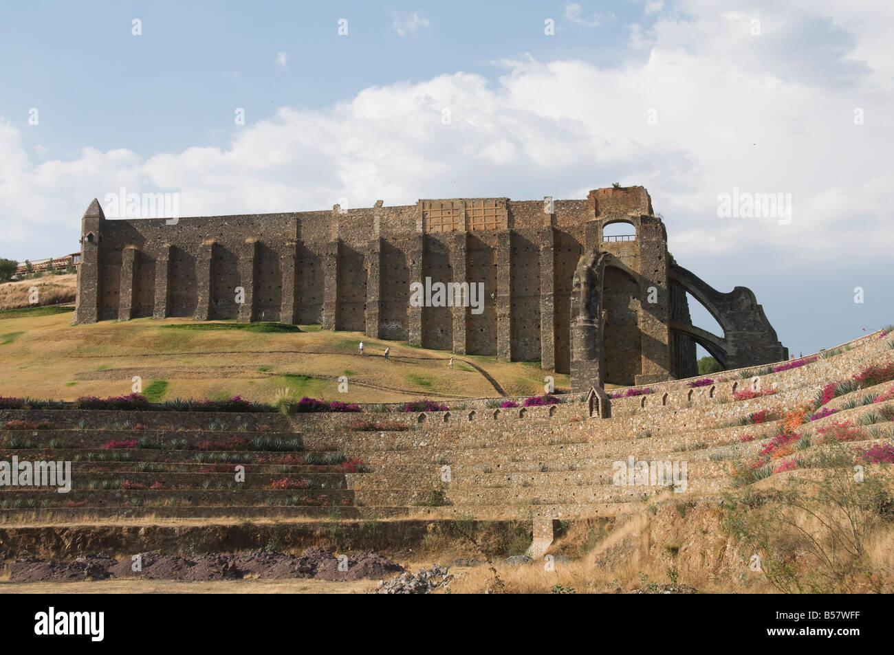Derelict silver mines at La Valenciana a suburb of Guanajuato, a UNESCO World Heritage Site, Guanajuato State, Mexico Stock Photo