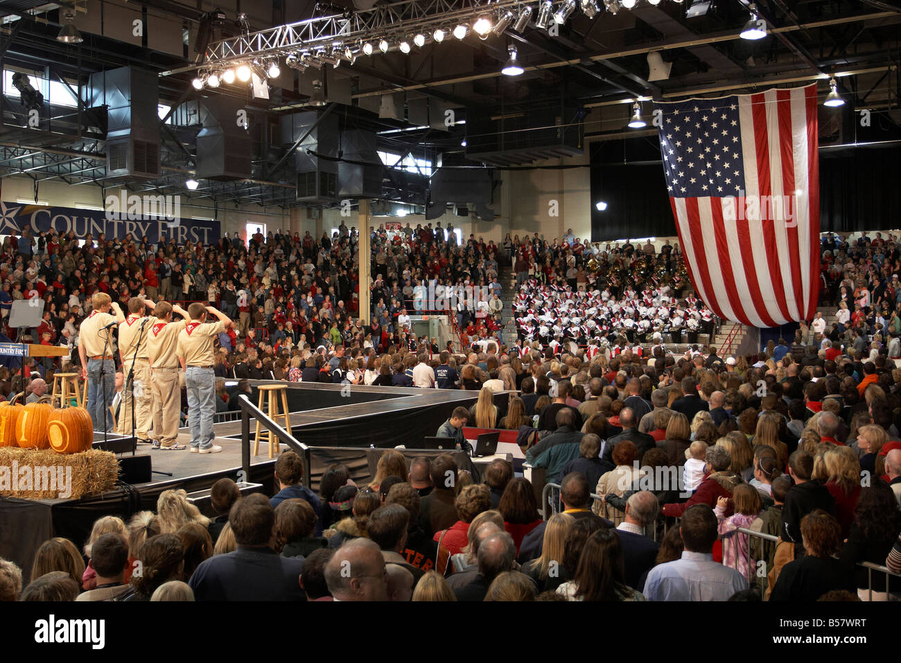 Photo from Vice Presidential Candidate Sarah Palin Rally in Troy Ohio during the 2008 Election campaign Stock Photo