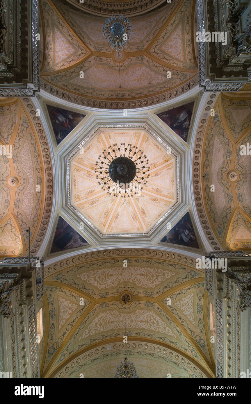 Interior dome of the church of  Iglesia de San Diego in Guanajuato, a UNESCO World Heritage Site, Guanajuato State, Mexico Stock Photo