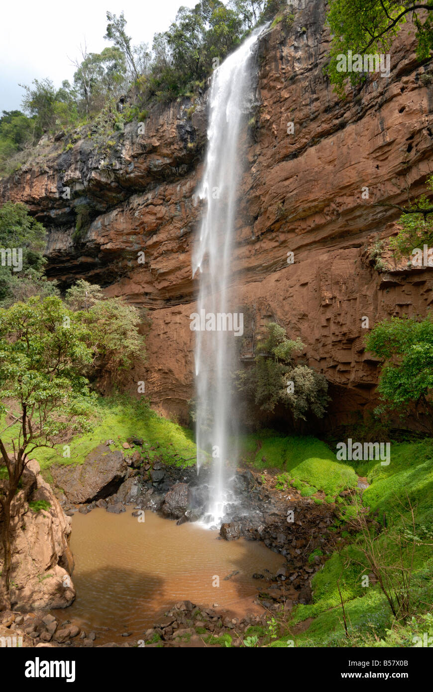 Bridal Veil Waterfall, Drakensberg Mountains, South Africa, Africa