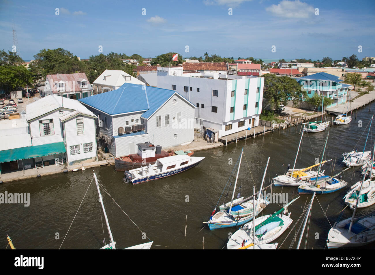 Belize Harbour, Belize City, Belize, Central America Stock Photo