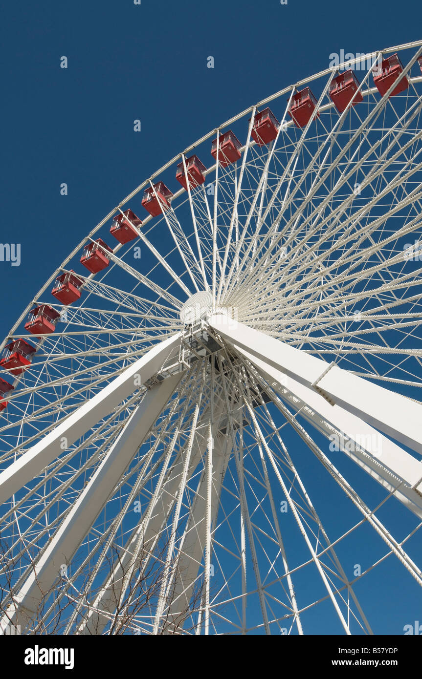 Ferris Wheel at Navy Pier, Chicago, Illinois, United States of America, North America Stock Photo