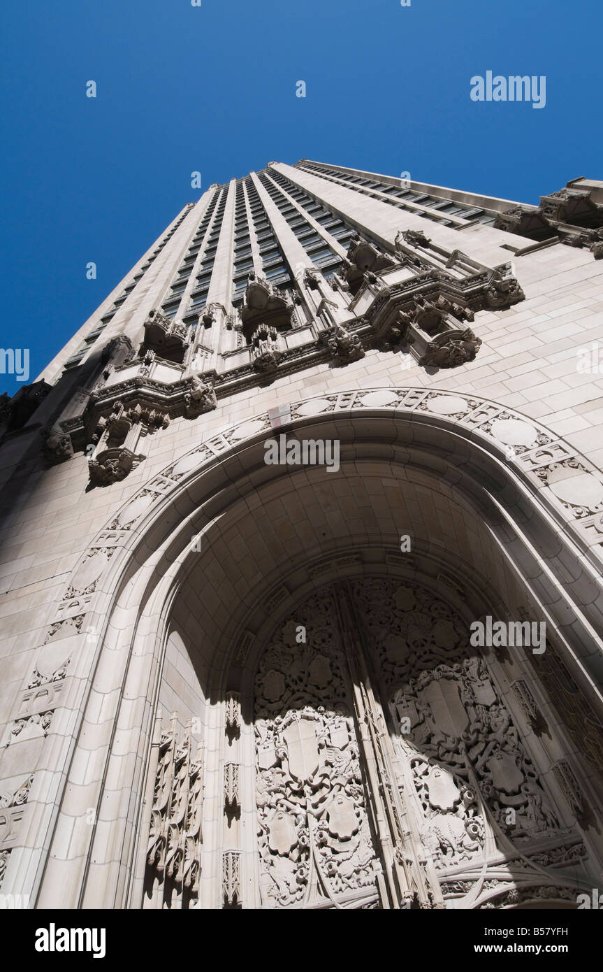 Tribune Building, Magnificent Mile, Chicago, Illinois, United States of America, North America Stock Photo