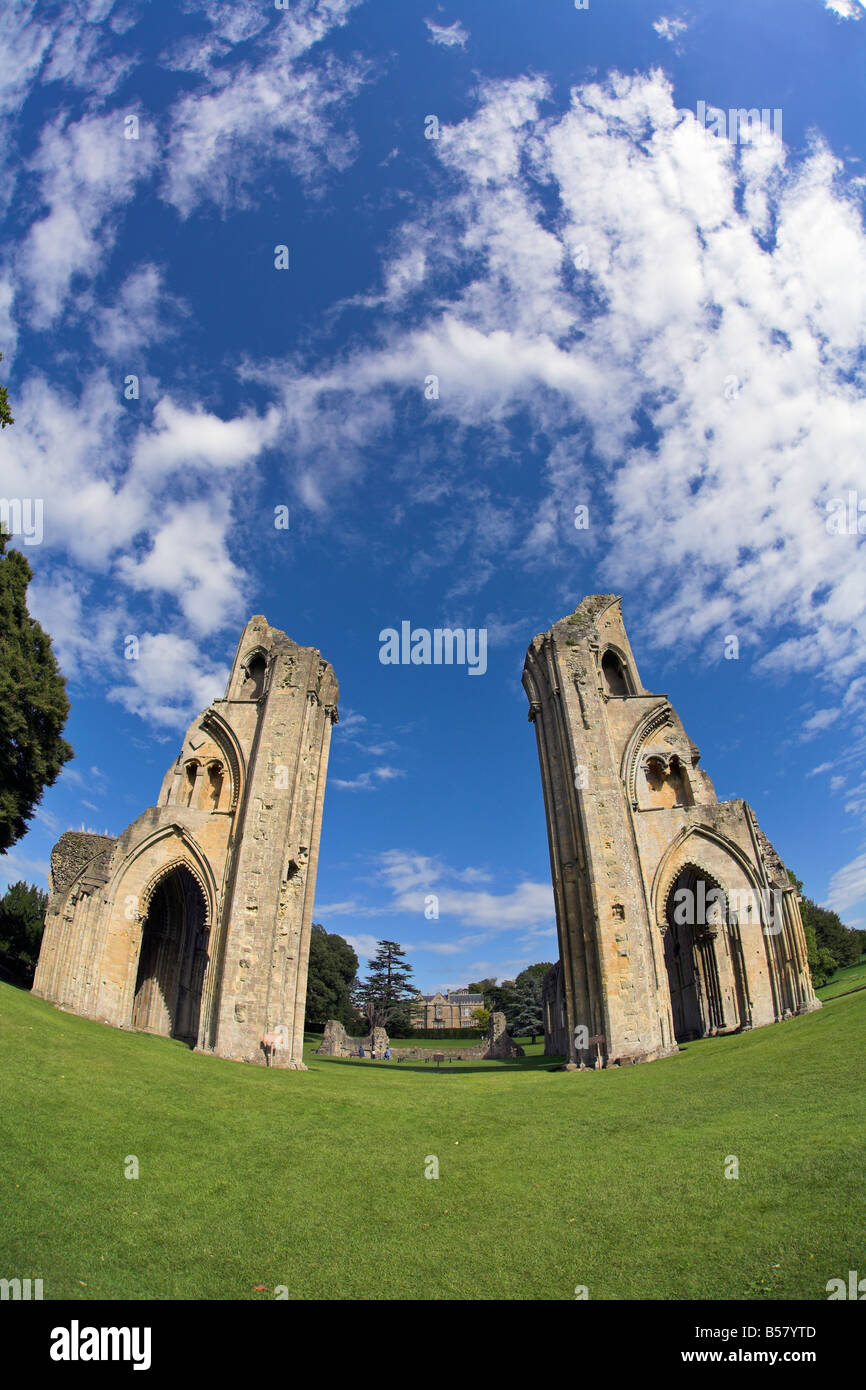 Glastonbury Abbey Ruins, Glastonbury, Somerset, England, UK Stock Photo ...