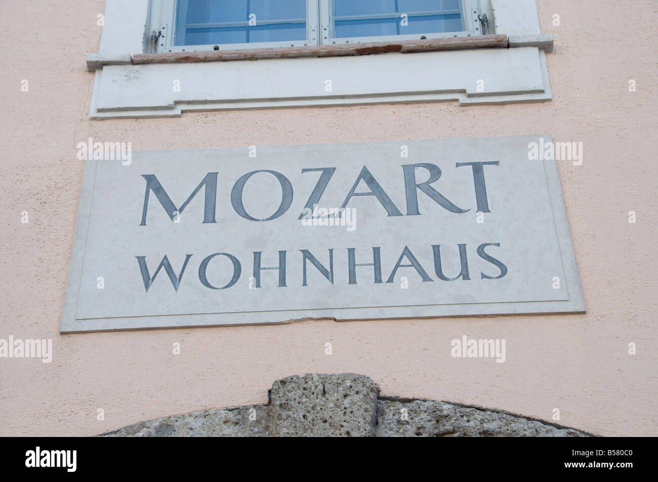 House where Mozart lived, now a museum, Salzburg, Austria, Europe Stock