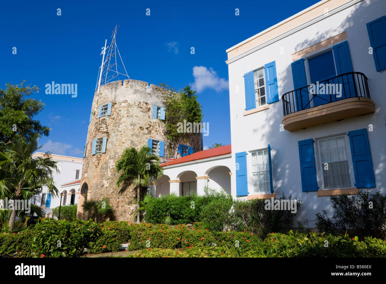 Bluebeards Castle, Charlotte Amalie, St. Thomas, U.S. Virgin Islands, West Indies, Caribbean, Central America Stock Photo
