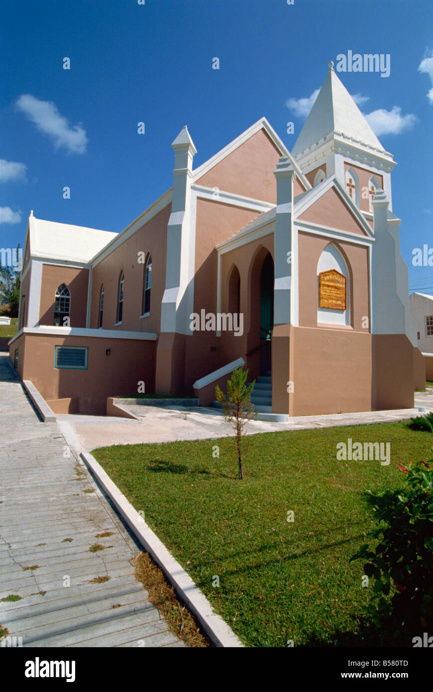 Church Bermuda Atlantic Central America Stock Photo
