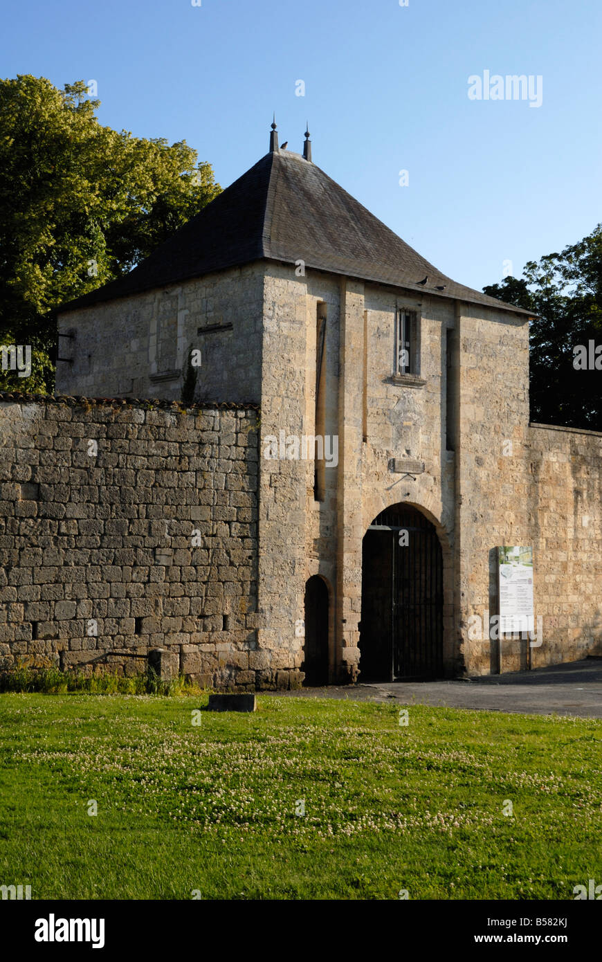 Medieval gateway, Surgeres, Charente-Maritime, France, Europe Stock Photo
