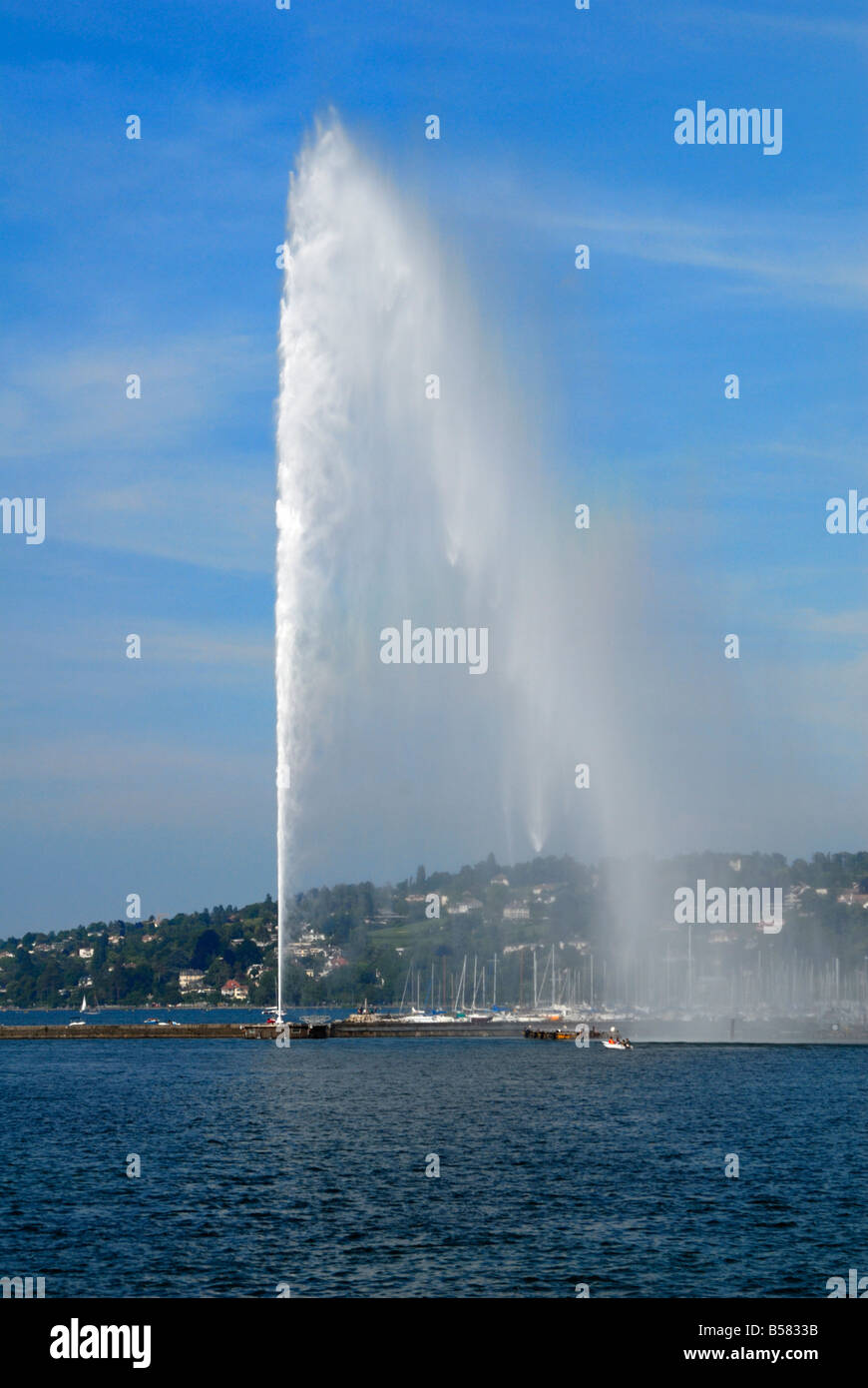Jet d'eau (water fountain), Geneva, Switzerland, Europe Stock Photo Alamy