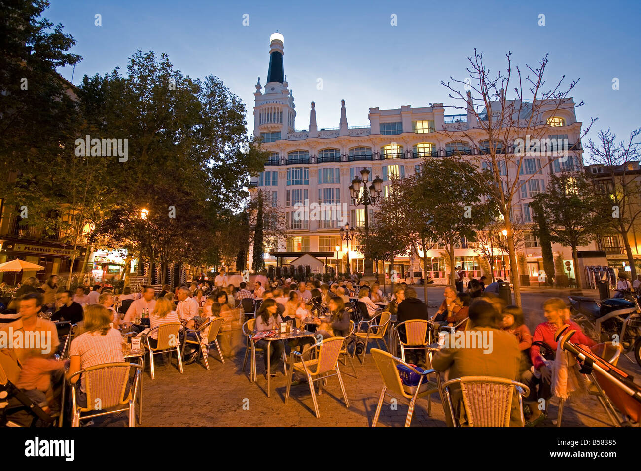 Santa Ana Square, Madrid, Spain, Europe Stock Photo - Alamy