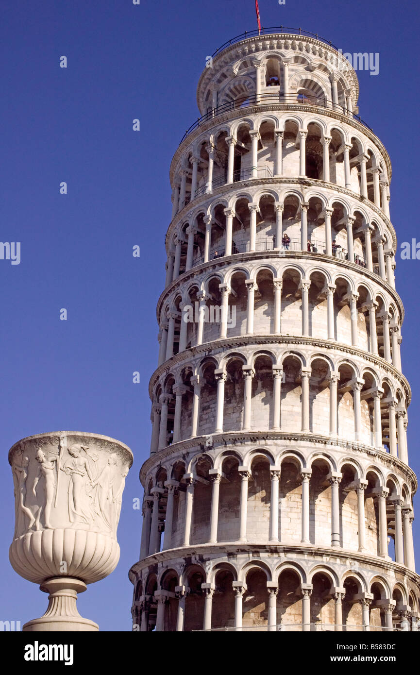 Leaning Tower of Pisa, UNESCO World Heritage Site, Pisa, Tuscany, Italy, Europe Stock Photo