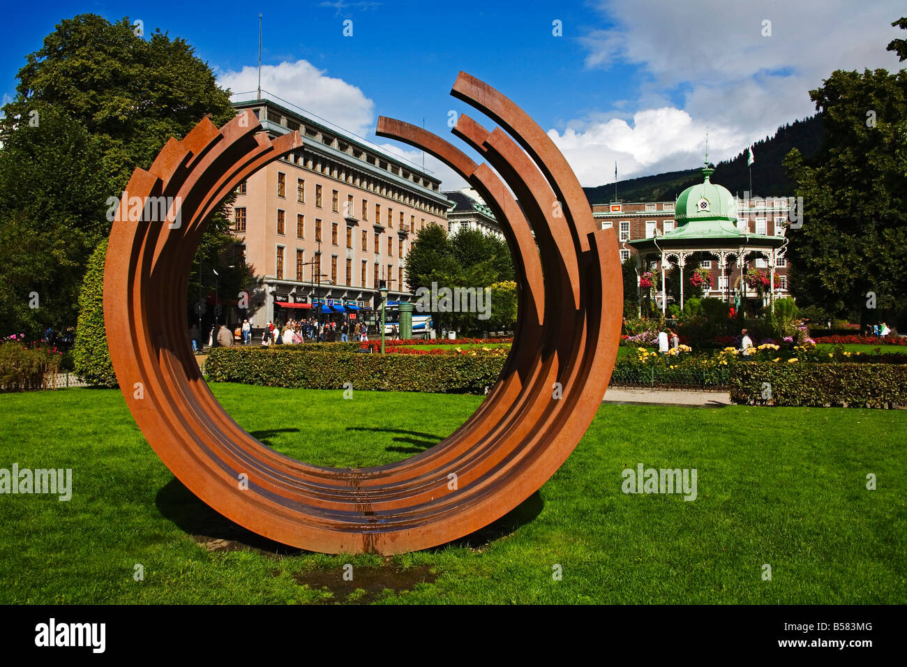 Sculpture outside the West Norway Museum of Decorative Art, Bergen city, Norway, Scandinavia, Europe Stock Photo