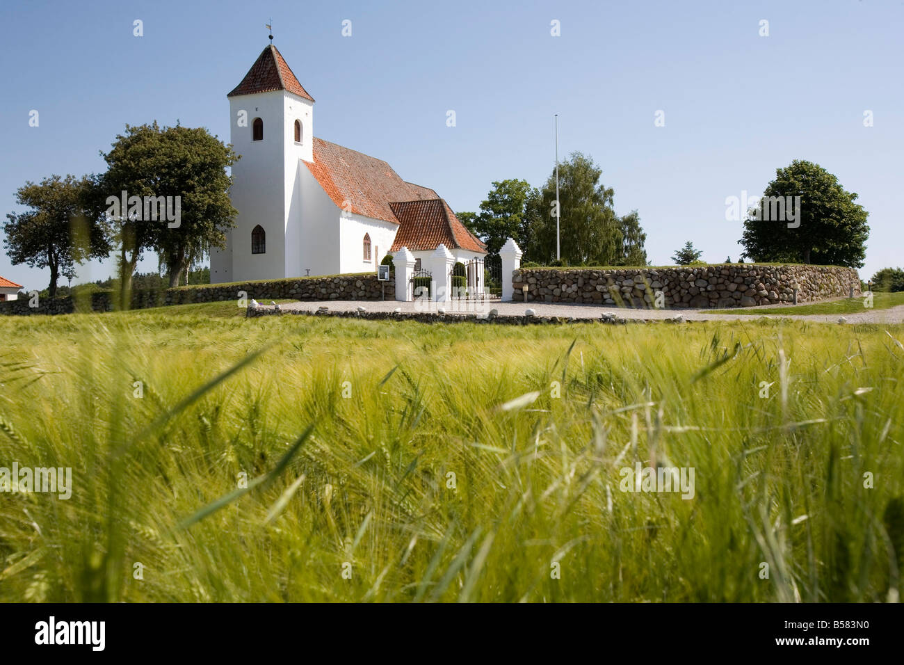 Church near Ebeltoft, Ebeltoft, Denmark, Scandinavia, Europe Stock Photo