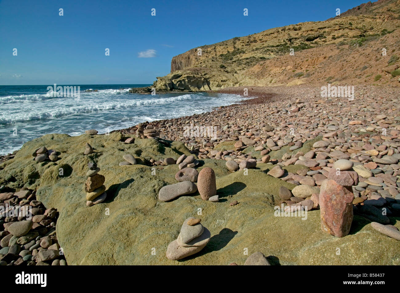 Cala Carbon Beach, Cabo de Gata, Almeria, Andalucia, Spain, Europe Stock Photo