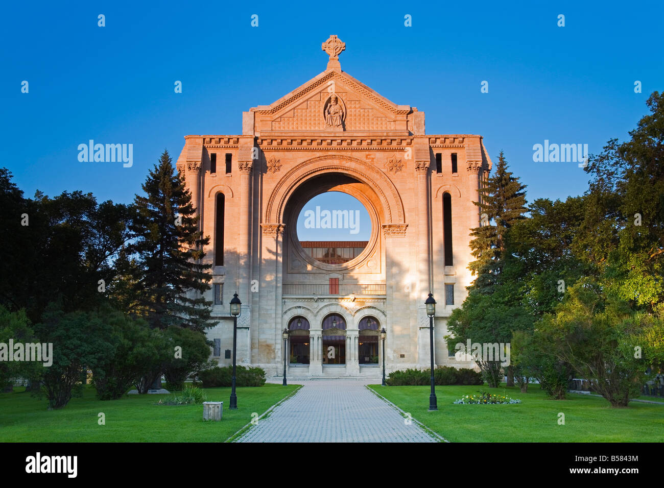 St. Boniface Cathedral, Winnipeg, Manitoba, Canada, North America Stock