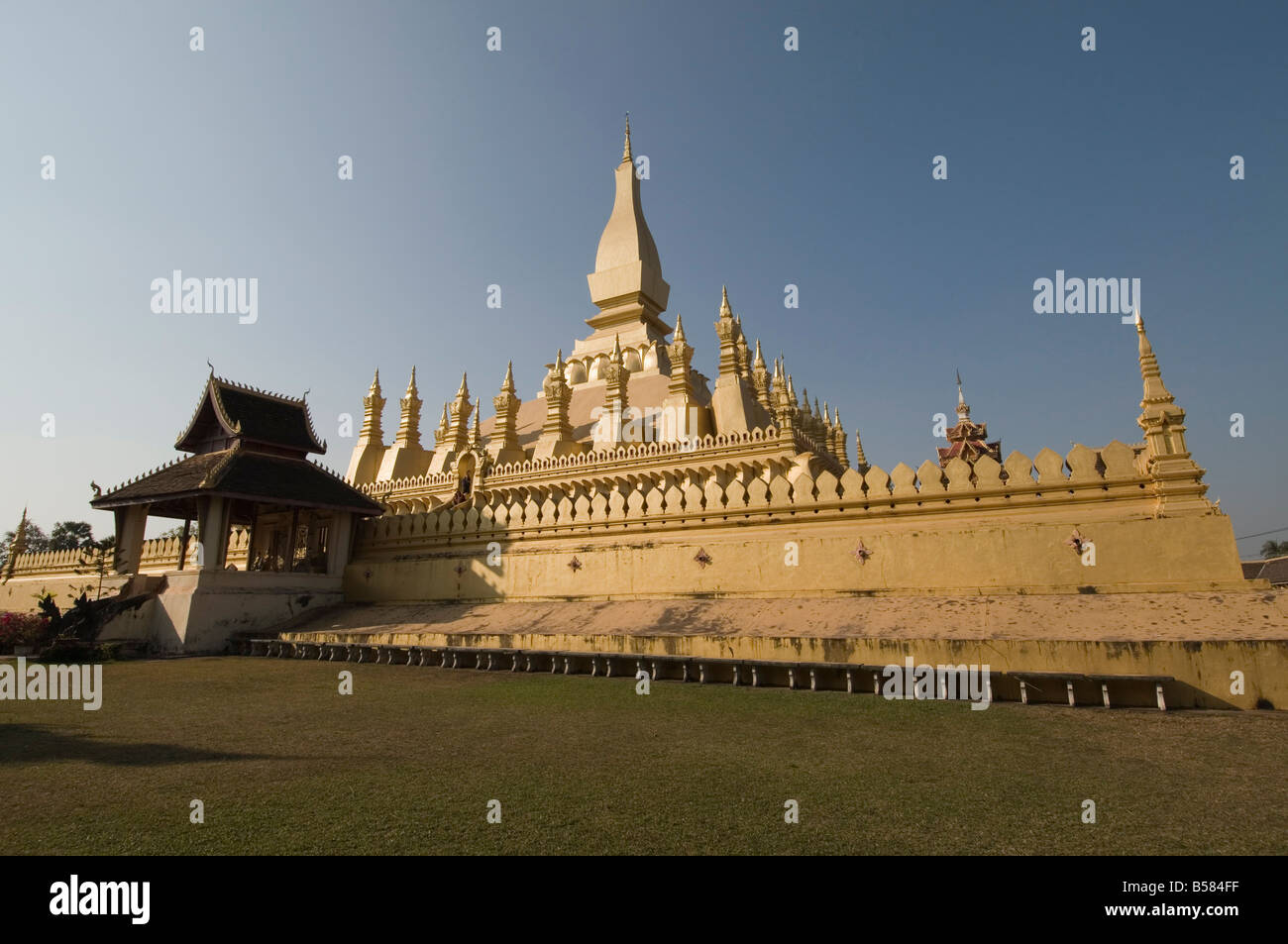 Pha That Luang, Vientiane, Laos, Indochina, Southeast Asia, Asia Stock Photo